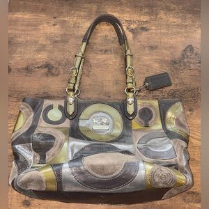 Coach Multicolor Patchwork Tote Bag
